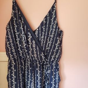 tj maxx tribal pattern dark blue romper